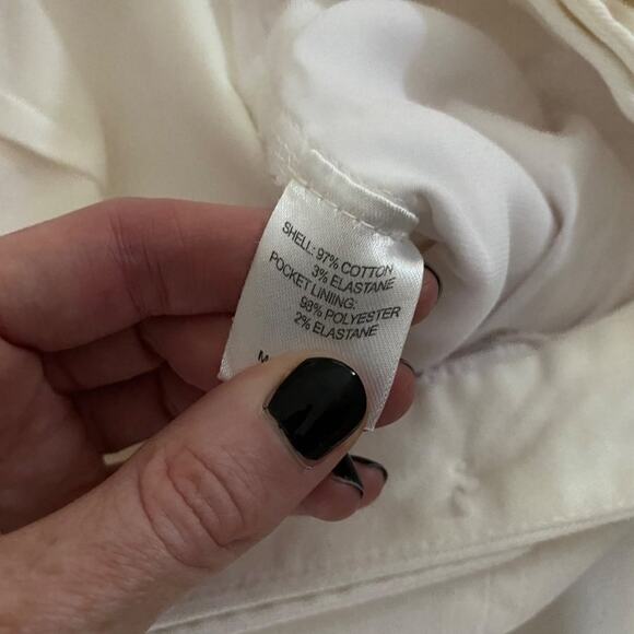 Tularosa Straight Leg Pants With Button Detail in White - Picture 4 of 6